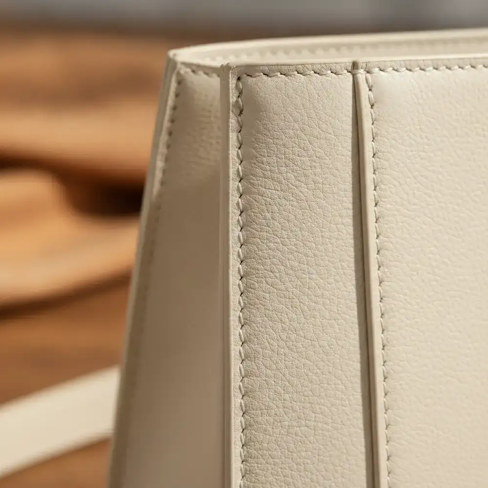 Close up showing the fine stitching and premium texture of a BoldGuide bag
